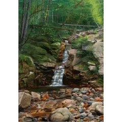 Woodland Waterfall (Wasatch by James Taylor Harwood, 1910, oil on canvas (laid down on panel), sold Nov 2024