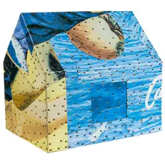 House by Tony Berlant, circa 1999, collage sculpture with steel brads on plywood, sold Nov 2024