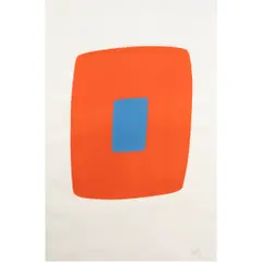 Orange with Blue," 1964-65 by Ellsworth Kelly, lithograph in colors, sold Nov 2024