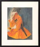 Fashion Model Portrait by René Bouché, Mixed Media on Paper, sold Feb 2026
