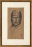 Portrait of a Warrior by Samuel Cahan, 1914, Ink on Paper with White Highlights, sold Feb 2026