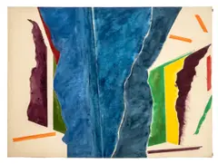 Untitled (Abstract Composition) by Jack Roth, 1978, Acrylic on Canvas, sold Feb 2026