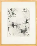 Abstract Expressionist Composition by Robert O'Meara, Charcoal on Paper, sold Feb 2026