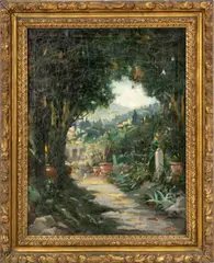 Florence Landscape Scene by Julius Rolshoven, Oil on Canvas, sold Feb 2026