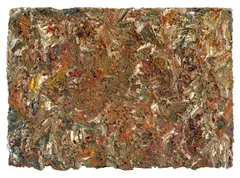 Abstract Composition by Andy Miller, 1985, Oil on Canvas, sold Feb 2026