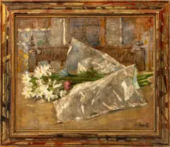 Floral Still Life Scene by Oreste Zuccoli, 1966, Oil on Canvas, sold Feb 2026