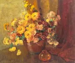 Floral Bouquet Still Life Scene by Nell Walker Warner, Oil on Canvas, sold Feb 2026