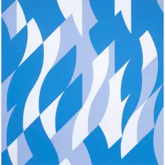 Two Blues by Bridget Riley, 2003, screenprint in colors, sold Dec 2024