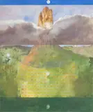 Untitled (Butte) by Paul Wonner, watercolor, sold Dec 2024