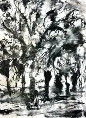 Untitled by Windsor Utley, Acrylic on Paper 25"x18.5" Sheet. Loose, sold Aug 2026
