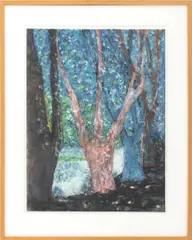 Forest Landscape Scene by Olga Sheirr, Pastel on Paper, sold Feb 2026