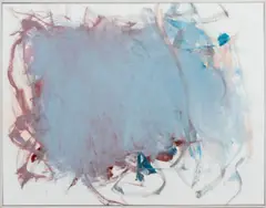 Abstract Composition in Blue by Robert O'Meara, Oil on Canvas, sold Feb 2026