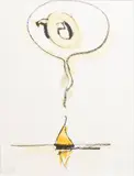 Sailboat Thinking of Q by Claes Oldenburg, 1976, lithograph in colors, sold Dec 2024