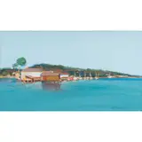Tarpon Springs by Gregory Kondos, casein on board, sold Dec 2024