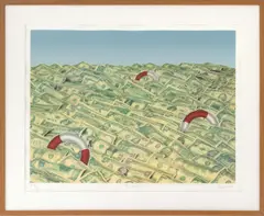 Sea Change by Patrick Hughes, 1992, Screenprint in Colors, sold Feb 2026