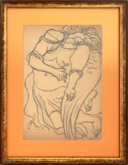 Portrait of an Angel by Peter Agostini, 1939, Graphite on Paper, sold Feb 2026