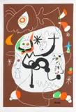 A Ballet Dancer Listening to Organ in a Gothic Cathedral by Joan Miró, Screenprint in Colors, sold Mar 2026
