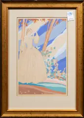 Untitled by Bruno Gherri-Moro, pochoir print, sold Nov 2024