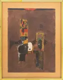 Signe Des Temps" [Sign of the Times] by Johnny Friedlaender, circa 1972, Etching and Aquatint in Colors on Paper, sold Feb 2026