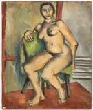 Seated Nude Woman by Frances Reswick, Oil on Canvas, sold Feb 2026