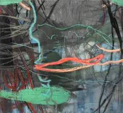 Single O by Sandra C. DeSando, 1989, Mixed Media on Paper Laid to Canvas Covered Panel, sold Feb 2026