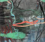 Single O by Sandra C. DeSando, 1989, Mixed Media on Paper Laid to Canvas Covered Panel, sold Feb 2026