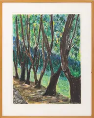 Tree-Lined Path by Olga Sheirr, Pastel on Paper, sold Feb 2026