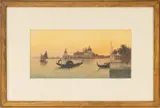 Venetian Gran Canal Scene by Eugenio Benvenuti, Watercolor on Paper, sold Feb 2026