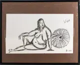 Viva by Kayo Lennar, 1997, Ink on Paper, sold Feb 2026