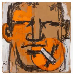 Untitled (Double-Sided Figural Composition) by Robert Loughlin, 2008, Acrylic and Sharpie Permanent Marker on Cardboard, sold Mar 2026