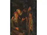 Gute Nachricht by Jan Miense Molenaer, oil on panel, sold Mar 2023