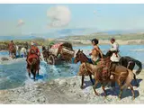 Kosakenreiter by Franz Roubaud, oil on canvas, sold Apr 2016