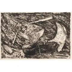 Au Revoir by Miquel Barceló, 1990, lithograph, sold Jan 2025