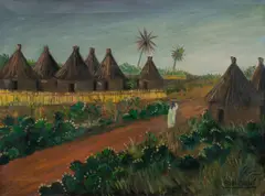 Untitled by Bibi Zogbé, oil on canvas, sold Jan 2025