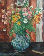 Bouquet of Flowers by Waldo Peirce, 1958, oil on canvas, sold Jan 2025