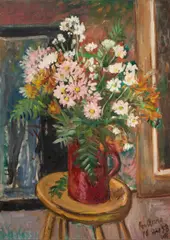 Flowers in a Vase by Waldo Peirce, 1958, oil on canvas, sold Jan 2025