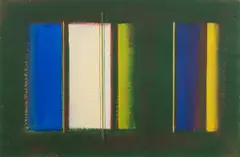 Untitled by Mason Wells, 1965, mixed media on paper, sold Jan 2025