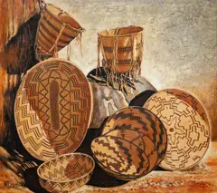 Untitled by Stan Natchez, acrylic on canvas, sold Jan 2025