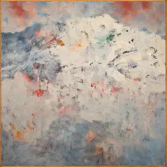 Sierra Winter by Louis Siegriest, 1971, oil and sand on panel, sold Jan 2025