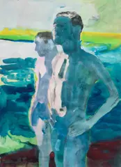 Swimmers by Paul Wonner, watercolor, sold Jan 2025