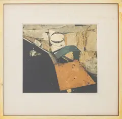 Untitled by Frank Roth, 1962, Oil and Wax Medium on Paper with Collage Elements, sold Mar 2026