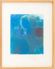 Abstract Composition in Blue by Robert O'Meara, Oil Pastel on Paper, sold Mar 2026