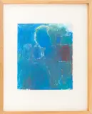 Abstract Composition in Blue by Robert O'Meara, Oil Pastel on Paper, sold Mar 2026