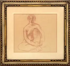 Nude by Moses Soyer, Chalk Pastel on Toned Paper, sold Mar 2026