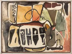 Abstract Composition by Daraline MacDermid, 1960s, Oil on Canvas, sold Mar 2026