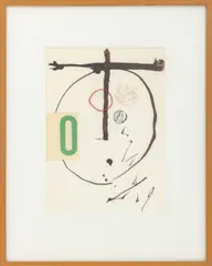 Untitled by Leo Manso, circa 1990, Ink and Collage on Paper, sold Mar 2026
