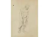 Bleistiftstudie – Wolgatreidler by Ilya Repin, 1879, oil, sold Mar 2019