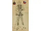 Jüngling mit Armbrust in Russischem Gewand by Natalia Sergueïevna Gontcharova, 1881 - 1962, mixed media, offered Apr 2016