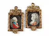 Zar Paul i und Dessen Gattin Maria Fjodorowna by Paar gerahmte Miniaturbildnisse, gouache, offered Jun 2022