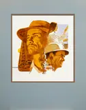 Untitled by Ed Diffenderfer, Oil Man," mixed media on paper board, sold Dec 2024